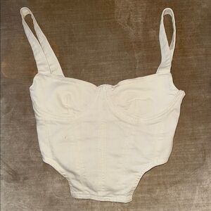 Zara White Bustier Top